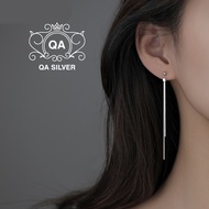 Khuyên tai bạc 925 tua dài bông tai 2 sợi mảnh S925 CHAIN QA SILVER Earrings EA200417