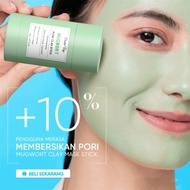 Dortor Tony Mugwort Clay Stick Cleansing Clay Mask Green Clean Whitening Clay Mask Masker Pembersih 