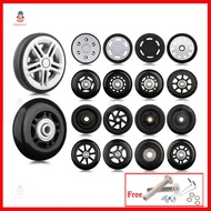 Kit [2PCS]Luggage Axles Repair Deluxe Swivel Rotation Replacement Casters Wheels Rubber Luggage Suit