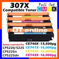 SET Compatible to HP Color Toner CE740X CE740A CE741A CE742A CE743A 307A CP5225 CP5225dn CP5220 CP52