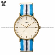 TIMEX TW2P91000 Men's Analog Watch Weekender Fairfield 41mm Slip-Thru Nylon Strap Cream Blue *Origin