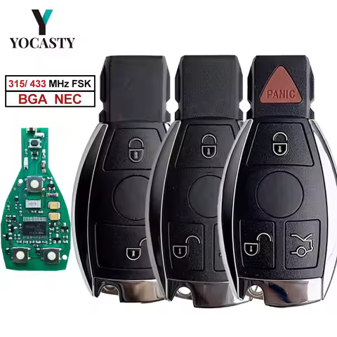 YOCASTY BGA Chip 3 Buttons 433 315 MHz Remote Car Key For 2000 - 2010 2000+ Mercedes Benz A C E S Cl