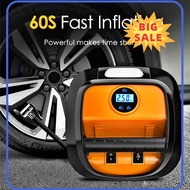 ⭐ [100% ORIGINAL] ⭐ Car Air Pump Digital Display 12V Car Air Compressor 72 PSI Electric Tire Inflator With Emergency Light,Pam Tayar Kereta