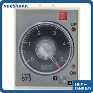 XUESHANN ​​Adjustable Time Relay​​, ​​ST3PA-A Powered on Defer Controller 220V​​ ​​Panel Mount Timin