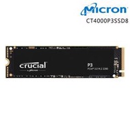 MICRON 美光 Crucial P3 4TB PCIe M.2 SSD 固態硬碟 CT4000P3SSD8