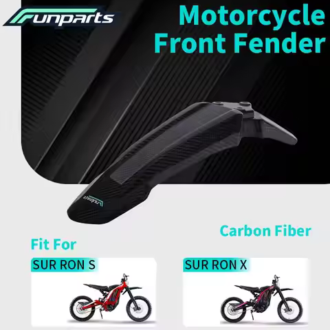 Funparts Carbon Fiber Motorcycle Front Fender Mudguards For Surron Sur-Ron Sur Ron Lightbee Light Be