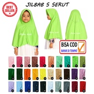 PAKET 10 JILBAB Size S mylaa hijab Jilbab Instan SERUT Sekolah Anak Bahan Kaos PE Murah kain kaos hi