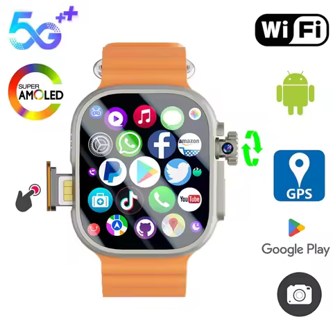 DW100 Ultra 3 Smart Watch 2.29-inch Amoled 490*580 Screen 180° Rotray Camera GPS WIFI Men's Ladies' 