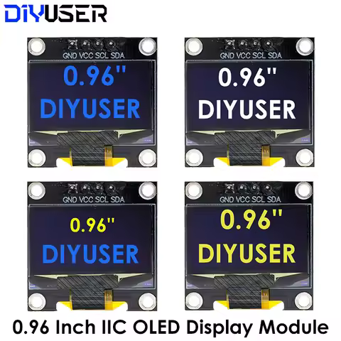 DIYUSER 0.96 inch oled IIC Serial White OLED Display Module 128X64 I2C SSD1306 12864 LCD Screen Boar