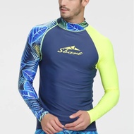 【Limited Quantity】 Rashguard Men Swim Tshirt Surf Diving Suit Water Sportswear Wetsuit Sun Protection Lycra Windsurf Long Sleeve Swimwear