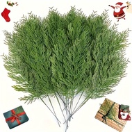 24Pc Nhân Tạo Cành Thông Evergreen Lá Phun Nước Giáng Sinh Đồ Trang Trí Nhà Cửa Tự Làm Vòng Hoa Thân