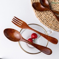ELLSWORTH Wooden Spoon Ice Cream Retro Tableware Kitchen For Soup Cooking Teaspoon Coffee Spoon