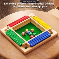 BS Shut The Box Dice Board Game Wooden Flaps & Dices Game 4 Players Pub Bar Party Supplies Family En