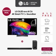 [FREE Grocery e-voucher up to $100] [New] LG OLEDC6 evo AI 4K Smart TV + LG Soundbar [Bundle Deal]