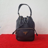 TAS TOP HANDEL WANITA PRADA MILANO SECOND BRANDE IMPORT NYLON BLACK