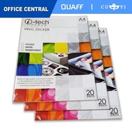 [1 PACK] A4 I-Tech Vinyl Sticker Waterproof Matte/Glossy/Transparent ITech | OCT
