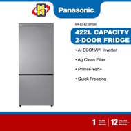 Panasonic Refrigerator (422L) AI ECONAVI Inverter Prime Fresh+ Bottom Freezer 2-Door Fridge NR-BX421BPSM