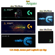 Mouse pad, large Logitech Mouse pad 70x30cm, 25x30cm, 18x22cm with rough surface, stitched edges to 
