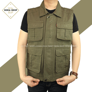 Jaket Rompi Motor Safety Pria Casual Bahan Kanvas Anti Angin Dewasa Anak Jeket Tactical Outdoor Cowo