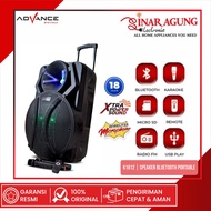 ADVANCE K1812 SPEAKER BLUETOOTH PORTABLE 18 INCH - GARANSI
