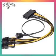 CHENJ 24Pin to Dual 6+2 Pin 8 Pin with on Off Switch Cable 6Pin 8Pin Male to 24 Pin