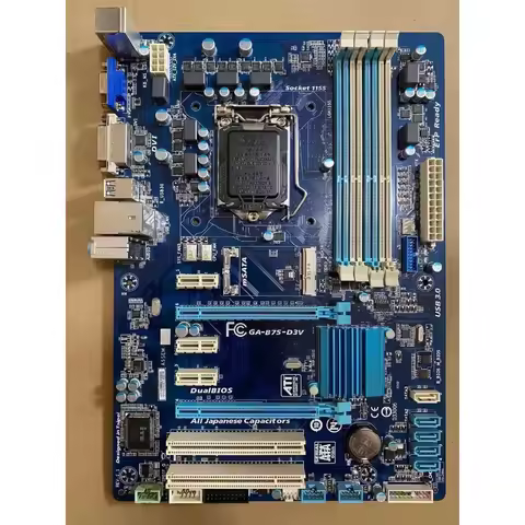 used for GIGABYTE B75-D3V LGA1155 ATX Used Motherboard B75 DDR3 SATA3 Nice Condition Tested OK
