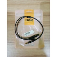 Splitter Connector 3.5mm Cable Dual Mic TRS 3 Pole PC / Camera Cable