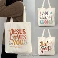 ENJEL Girl's Tote Bag Canvas Christian Spiritual Church  Collection 38*10*34 ซม
