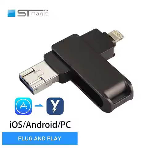 STmagic 3 in 1 USB 3.0 flash drive 256GB 128GB 32GB 64GB for ipad iphone 6 plus/7/7Plus/8/13/X Usb/O