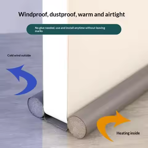 1 Piece Door Bottom Seal Strip Soundproof Insulation Wind Under Door Draft Stopper Blocker Weather S