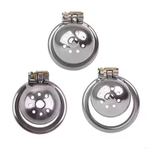 Q0KC Stainless Steel Male Chastity Device Male Virginity Lock Cock Cage with Tube