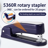 360 rotatable Heavy Duty Stapler e 24/6 Staples Effortless Long Stapler School Paper Staplers Office Bookbinding Supplie