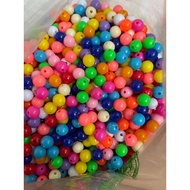[Half A Kilo/Whole Kilo] Round Beads Plastic 6/8/10 Mm Large Pack
