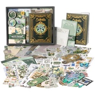 Diary set, planner set, scrapbooking kit, butterfly DIY A6 notebook, grid, thick.