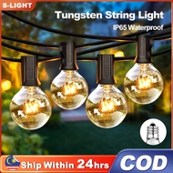 ​​【PERFECT CHRISTMAS GIFT】Lampu G40 Cahaya Hangat & Twinkle - Magic Untuk Balkon/Pokok, Pasang 5 Min