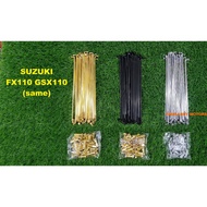 SUZUKI FX110 GSX110 10x161-17 FRONT REAR SPOKES LIDI JEJARI RIM DEPAN BELAKANG SET FX 110 GSX 110