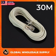 6P4C RJ11 TELEPHONE CABLE PIN TO PIN Line Extension Cord Cable Wire Kabel Connection Pure Copper 2M 