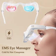 Eye Red Light Therapy Device Cold Hot Compress Glasses Microcurrent Eye Massager 7 Color Light Eye M