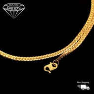 SMS DEEN Snake Chain, ±2.3GM - 2.6GM - Gold 916 Emas - Rantai Leher