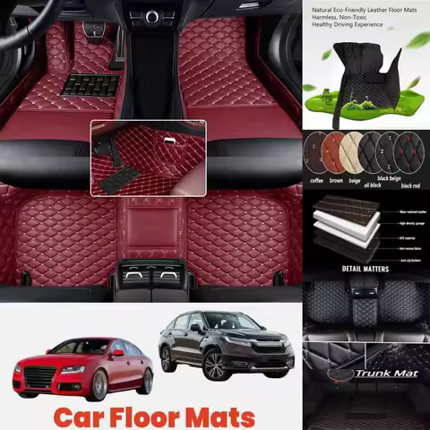 New Custom Car Floor Mats For Porsche Cayman 981 987 Auto Carpets Accessories Waterproof Leather Flo