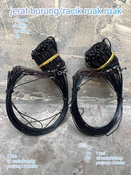 RACIK RUAK RUAK 4METER 42 MATA BONUS LONCENG/JERAT BURUNG RUAK RUAK TRUWOK WOK 4METER BERKUALITAS/TE