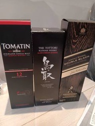 Johnnie Walker Double Black、Tottori、Tomatin 12年