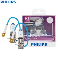Philips H3 12V 55W PK22s VisionPlus Halogen Car Fog Lamps VP +60% More Bright Auto Headlight Origina