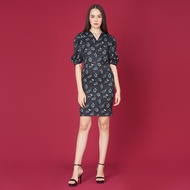 Jousse Dress ชุดเดรสสีดำพิมพ์ลายดอกไม้ ชุดเดรส เดรสแฟชั่นสวยๆ ชุดเดรสผู้หญิง (JWIBBL)