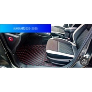 6d/7d Car Floor Mats With Vinyl Dust-Trapping Fibers Almera 2020-2021
