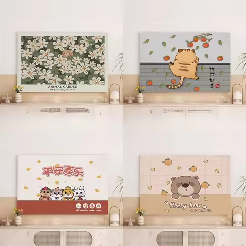 Television Cover TV Dust Cloth Dust Cover Cloth Household Hanging Desktop Curved Surface Universal 3