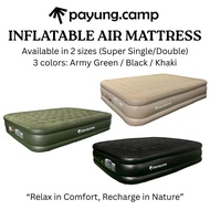 Payung.camp Inflatable air bed mattress single double size with built-in electric pump automatic por