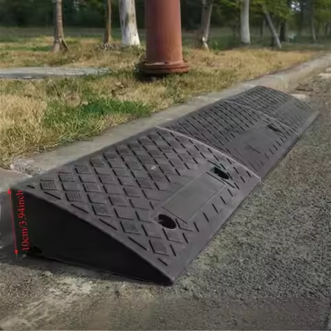 Portable Threshold Ramp 3/5/6/7/8/9/10cm Height Non-Slip Surface Durable Ramp for Car Motorcycle Whe