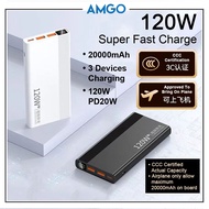 AMGO 3C Certified 3C Certification Powerbank 120W Fast Charging Power Bank CCC Powerbank 3C Quick Ch