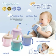 Sugar Baby 3in1 Curve Training Straw Cup 200ml Baby Learning to Drink Cup